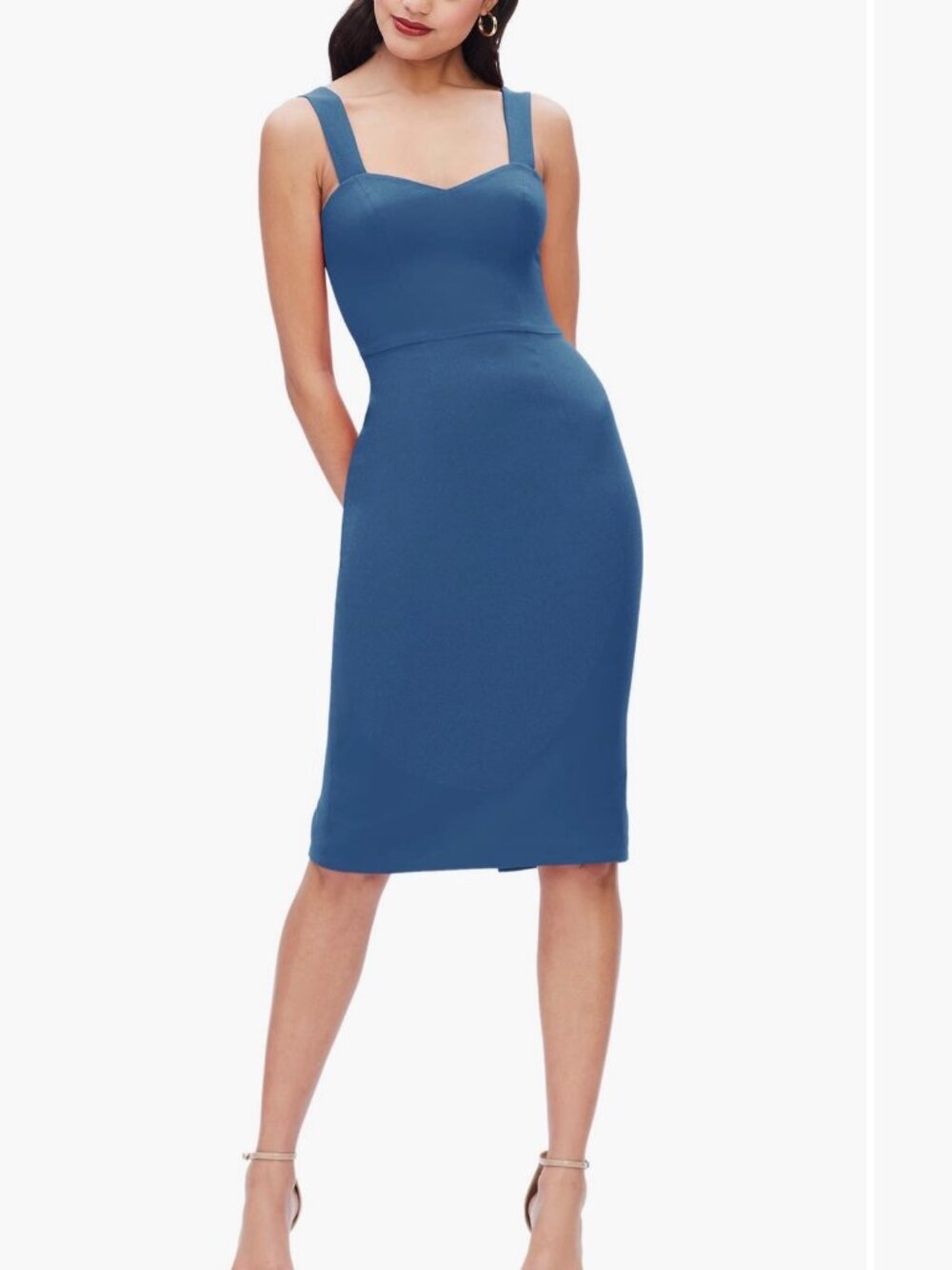 Dress the Population Nicole Sweetheart Neck Dress Peacock Blue (Size S)